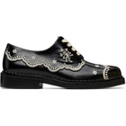 Simone Rocha Black Floral Lace Brogue Derbys