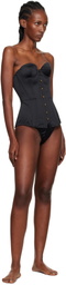 Agent Provocateur Black Mercy Satin Corset