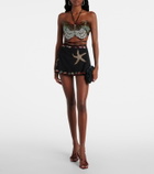 Clio Peppiatt Calypso beaded crop top