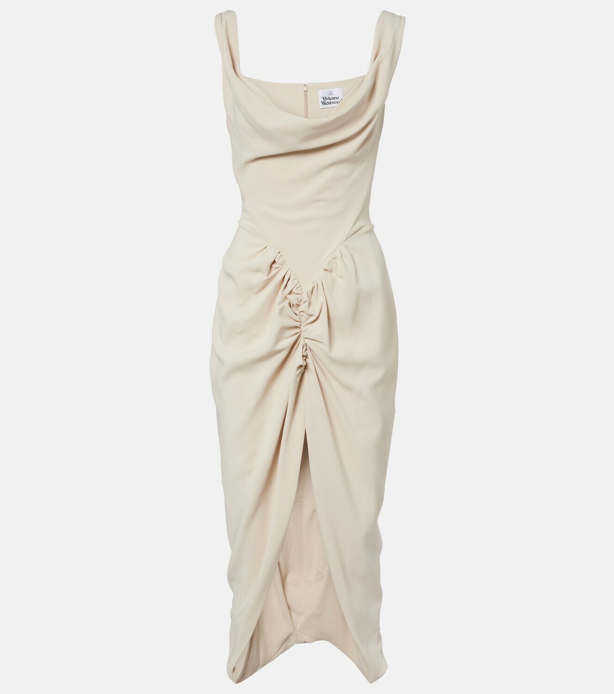 Vivienne Westwood Panther draped ruched midi dress