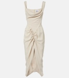 Vivienne Westwood Panther draped ruched midi dress