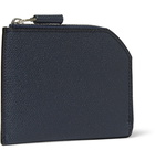 Valextra - Zip-Around Pebble-Grain Leather Wallet - Blue