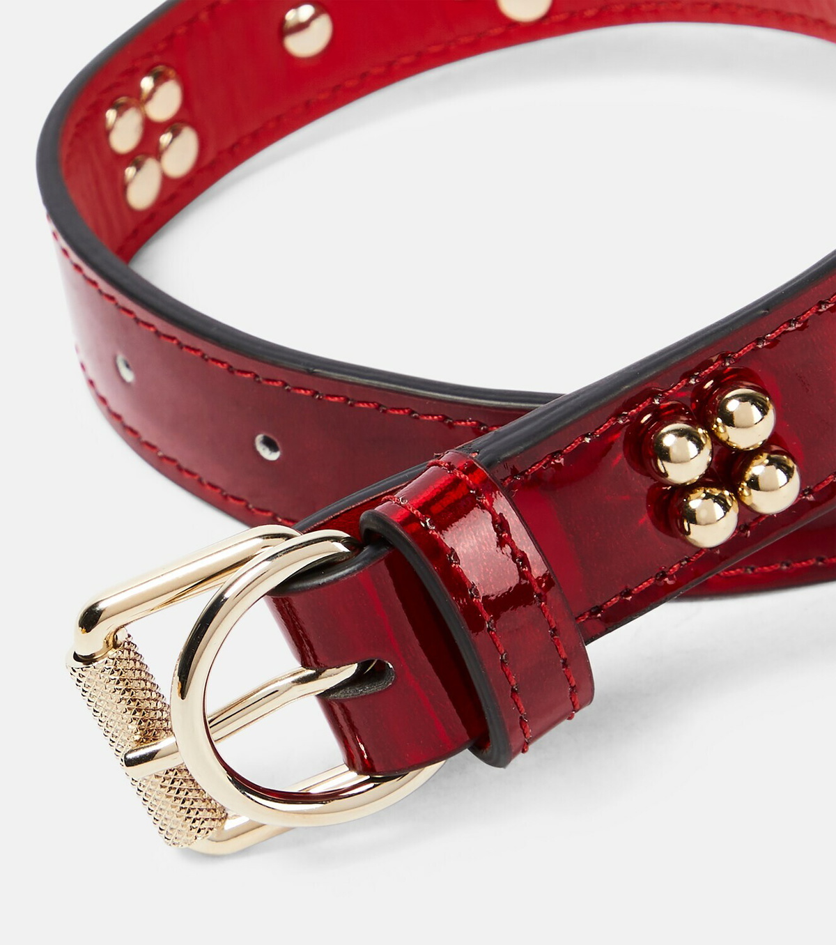 Prada Studded Patent Leather Dog Collar - Black Pet Accessories