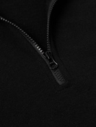 Stone Island - Logo-Appliquéd Wool-Blend Half-Zip Sweater - Black