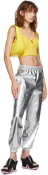 Stella McCartney Silver Shiny Metallic Trousers