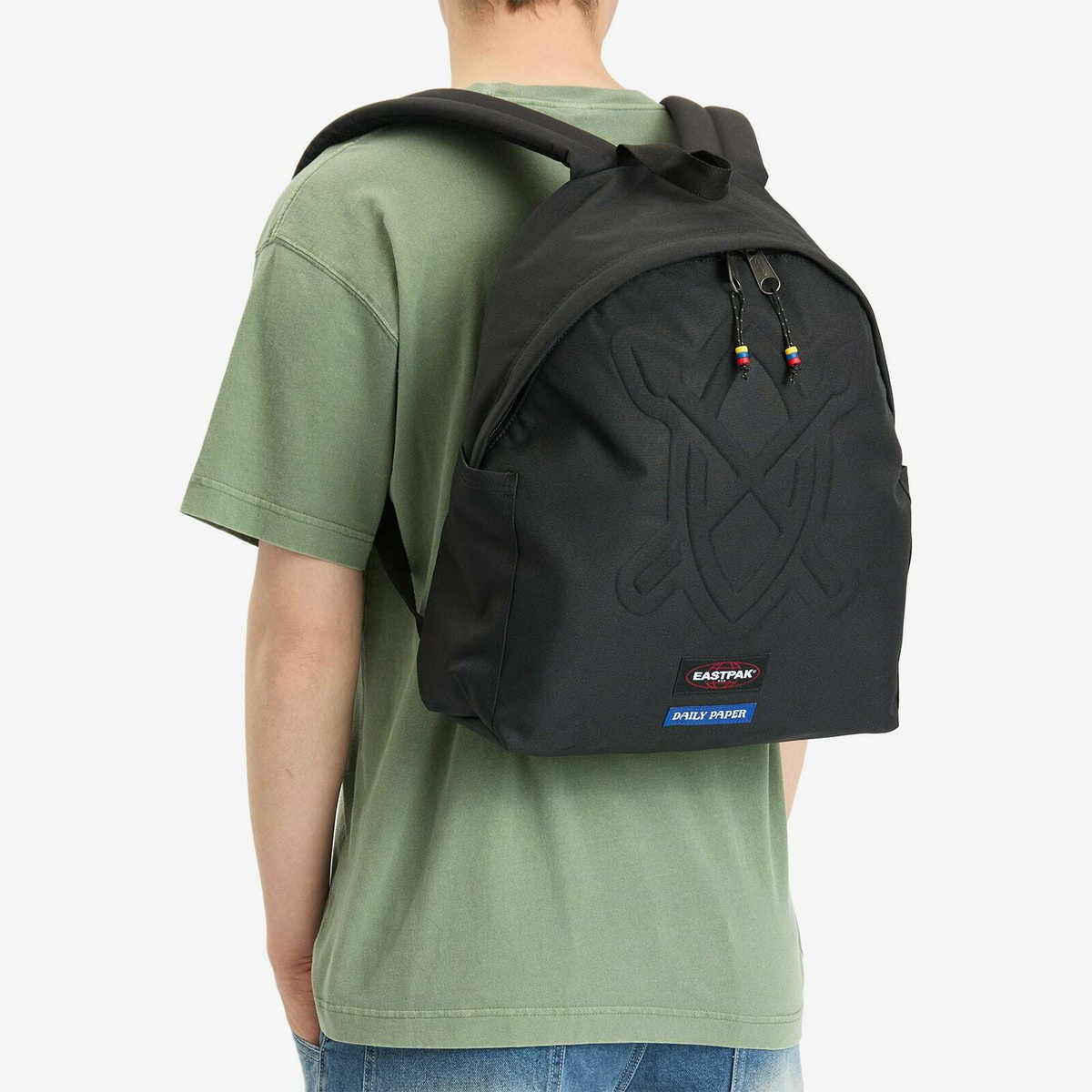 Eastpak x Daily Paper Pak'r Backpack in Solid Black 
