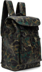 Coach 1941 Khaki Camo Print League Flap Backpack
