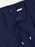 De Petrillo - Straight-Leg Pleated Cotton-Twill Trousers - Blue