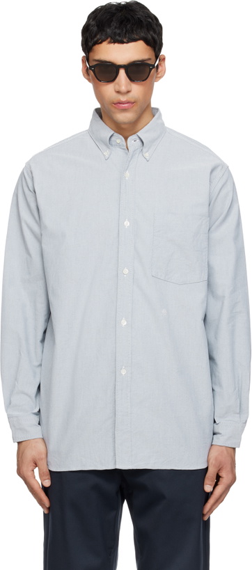 Photo: nanamica Gray Button Down Wind Shirt
