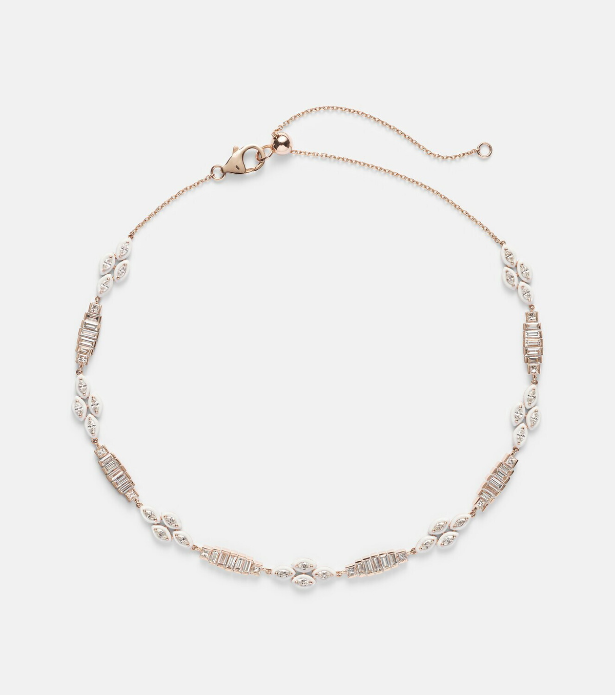 Kamyen 18kt gold choker with diamonds