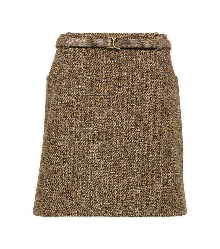 Photo: Chloé Wool and cotton-blend tweed miniskirt