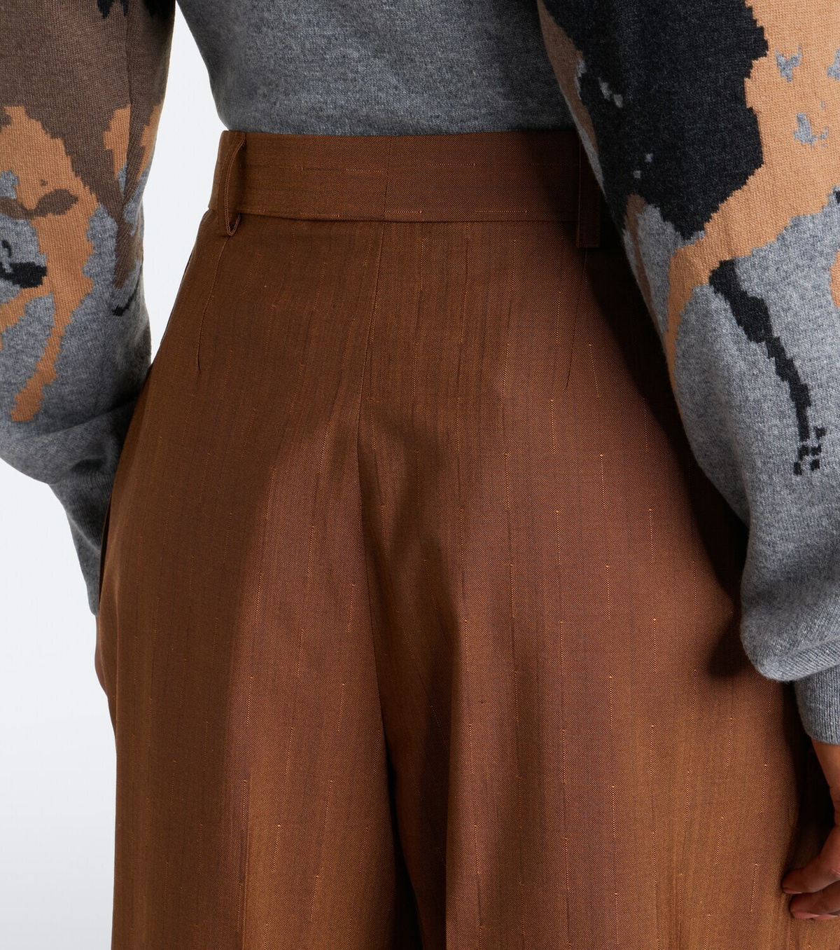 Stella McCartney Wool and silk wide-leg pants