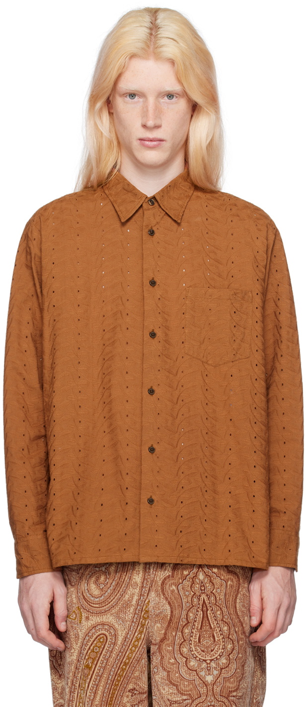 CMMN SWDN Orange Nelson Shirt CMMN SWDN