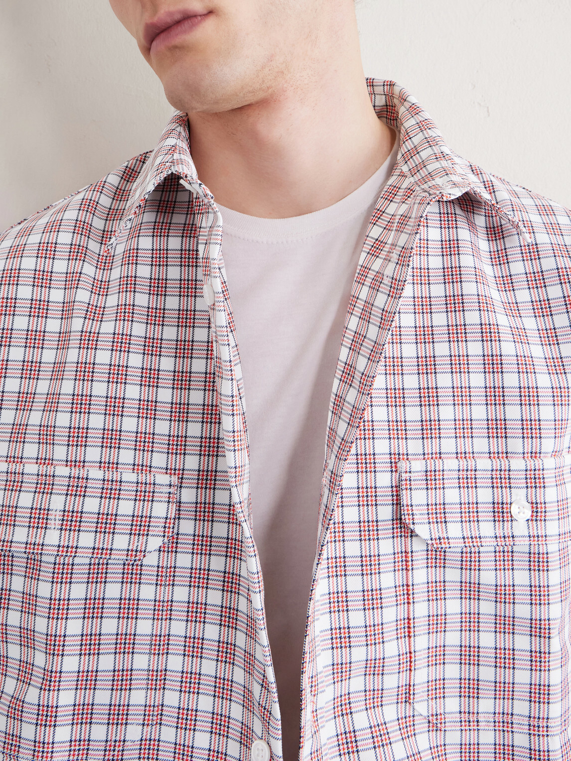 Willy Chavarria - SS Corcoran Checked Woven Shirt - Red