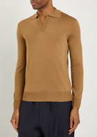 Aurélien Wool Polo Shirt Caramel