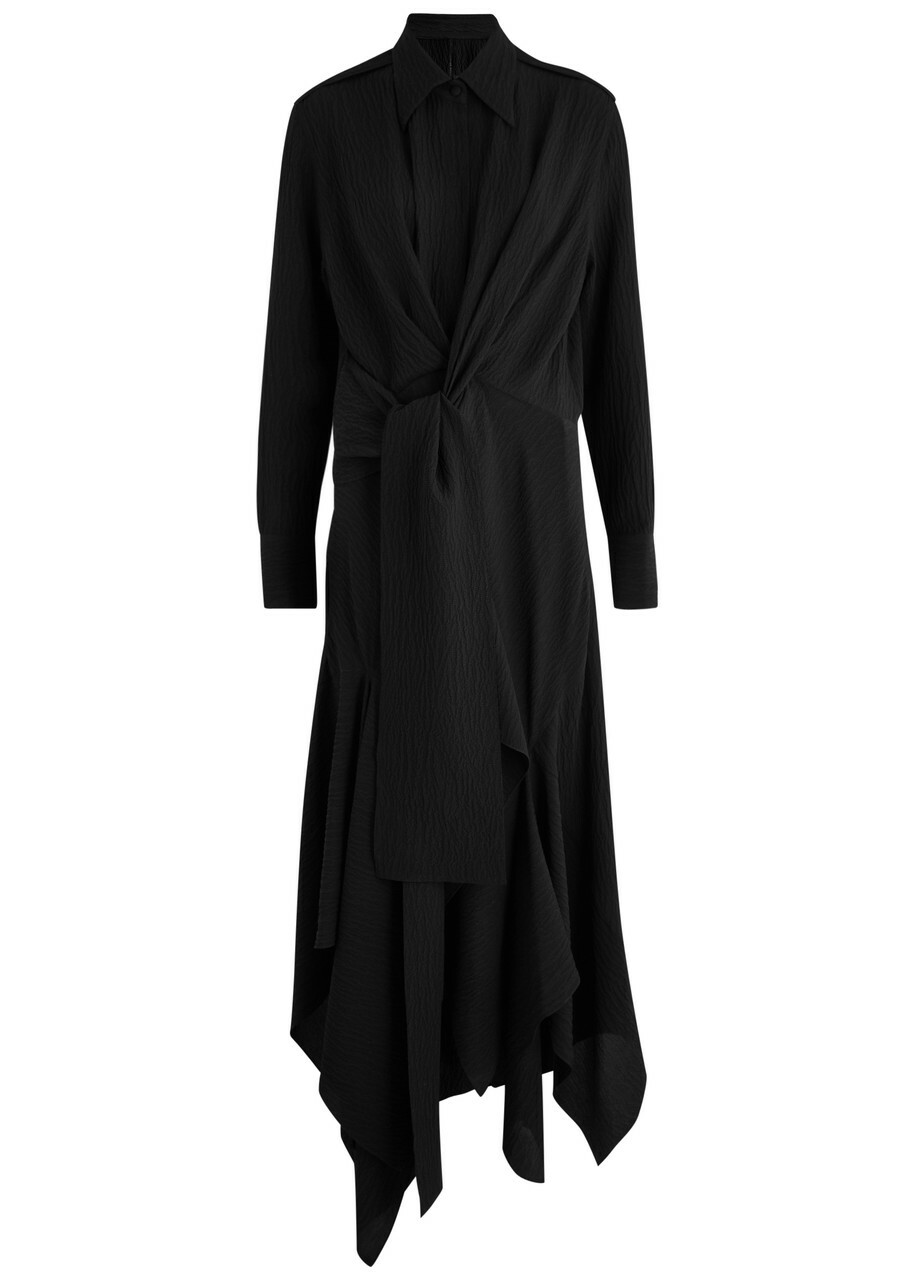 Petar Petrov The Stronger Crinkled-effect Silk Maxi Dress Black