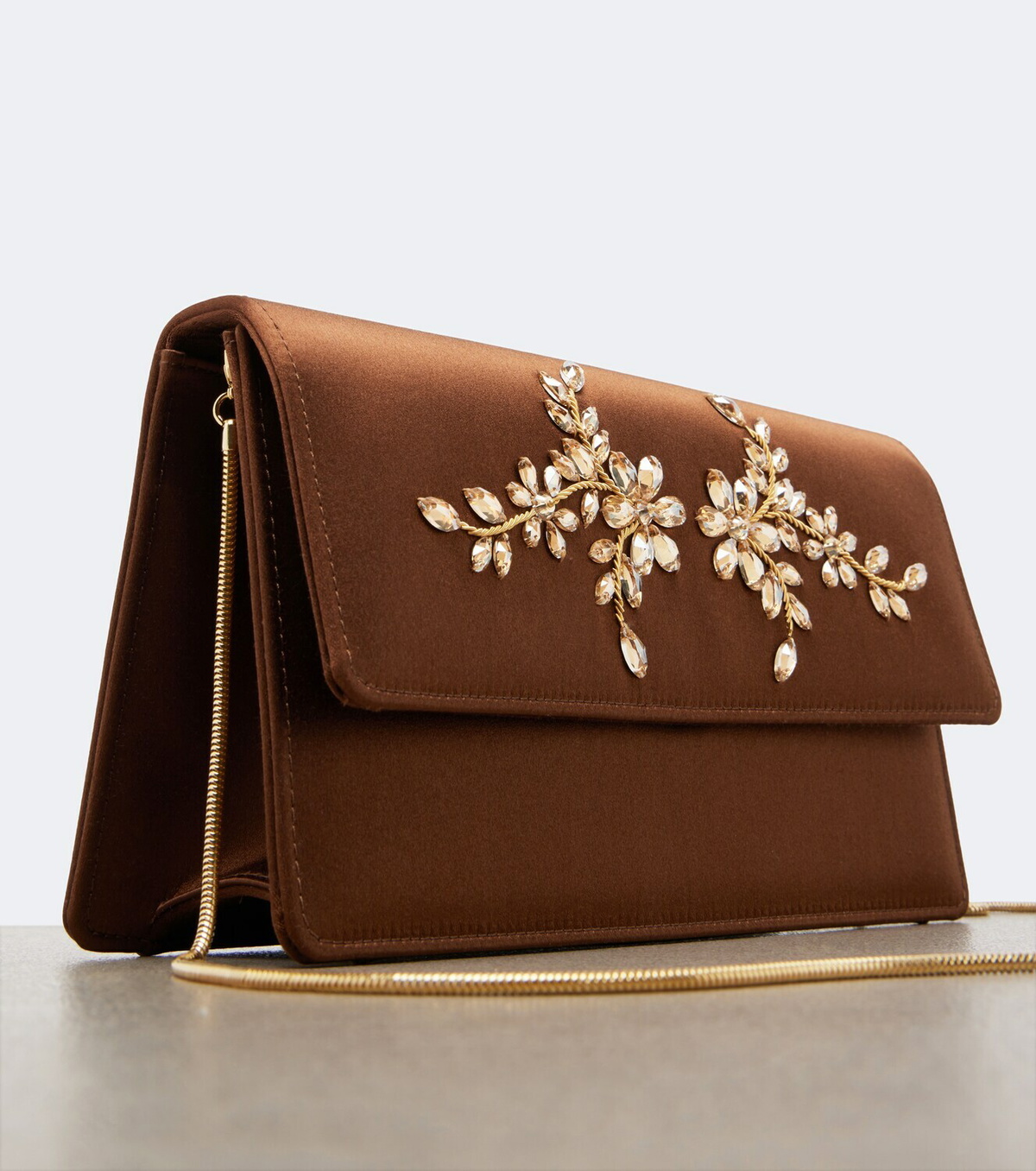 Manolo Blahnik Capripla embellished satin clutch
