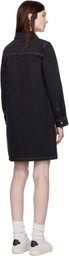 A.P.C. Black Mia Denim Minidress