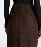Nour Hammour Alana suede pencil skirt