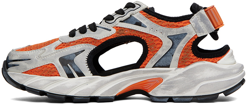 Heron Preston Orange & Gray Block Stepper Sandal Sneakers