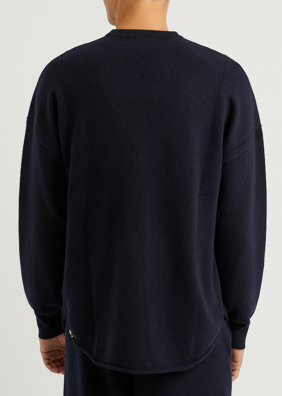 Extreme Cashmere N°53 Crew Hop Cashmere-blend Jumper - Navy - One Size