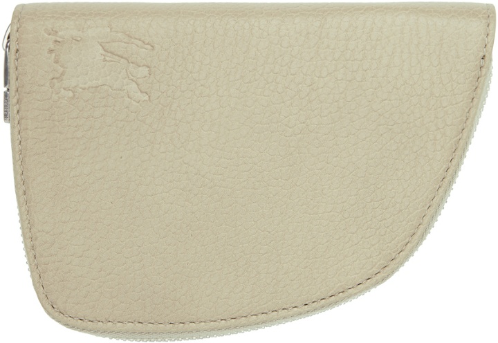 Photo: Burberry Taupe Medium Shield Zip Wallet