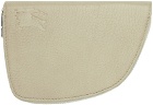 Burberry Taupe Medium Shield Zip Wallet