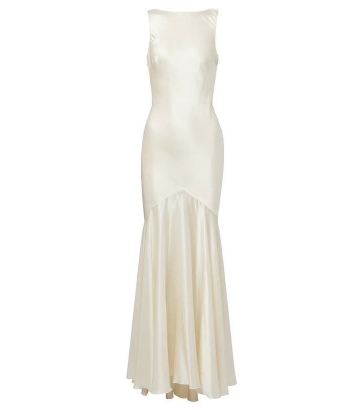 Photo: Nina Ricci Open-back satin maxi dress