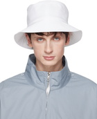 Rier White Cotton Bucket Hat