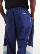 NAHMIAS - Straight-leg Logo-Embroidered Nylon Trousers - Blue