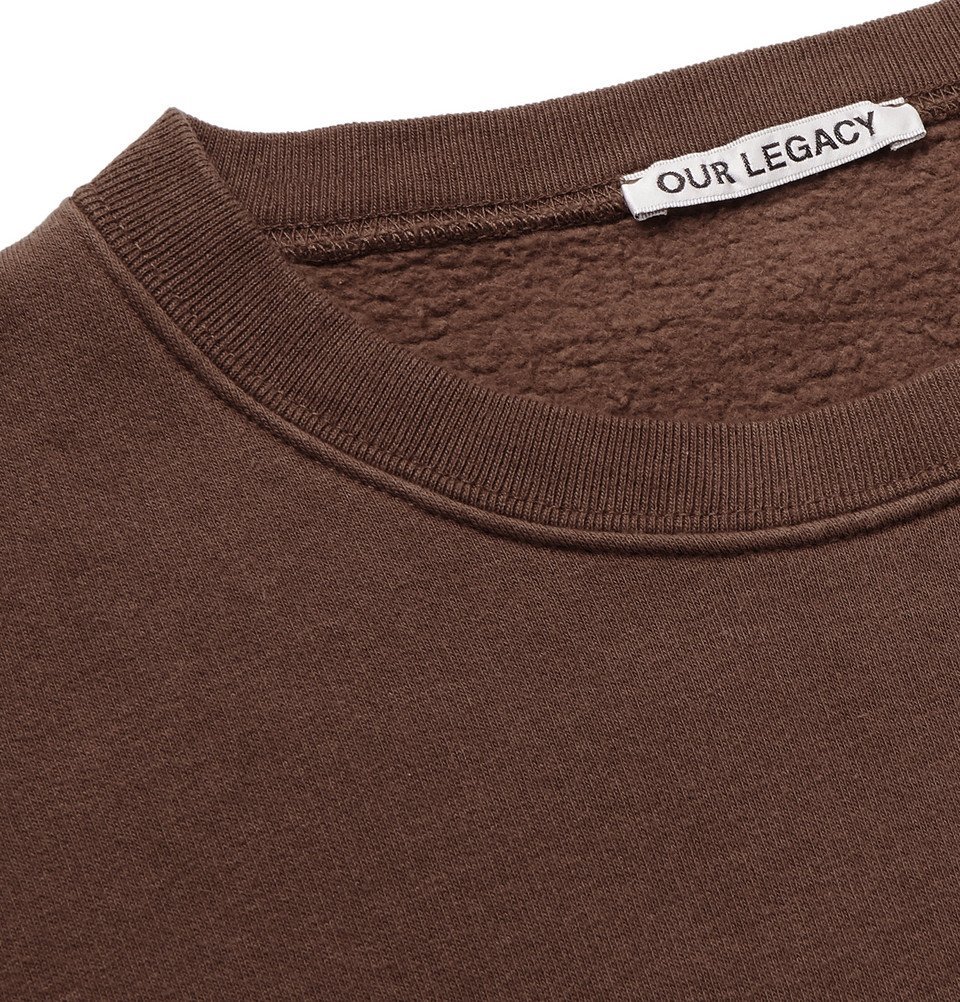 U*g様 OUR LEGACY ブラウン スウェット 46 Our Legacy - Fleece-Back Cotton-Blend Jersey Sweatshirt - Men