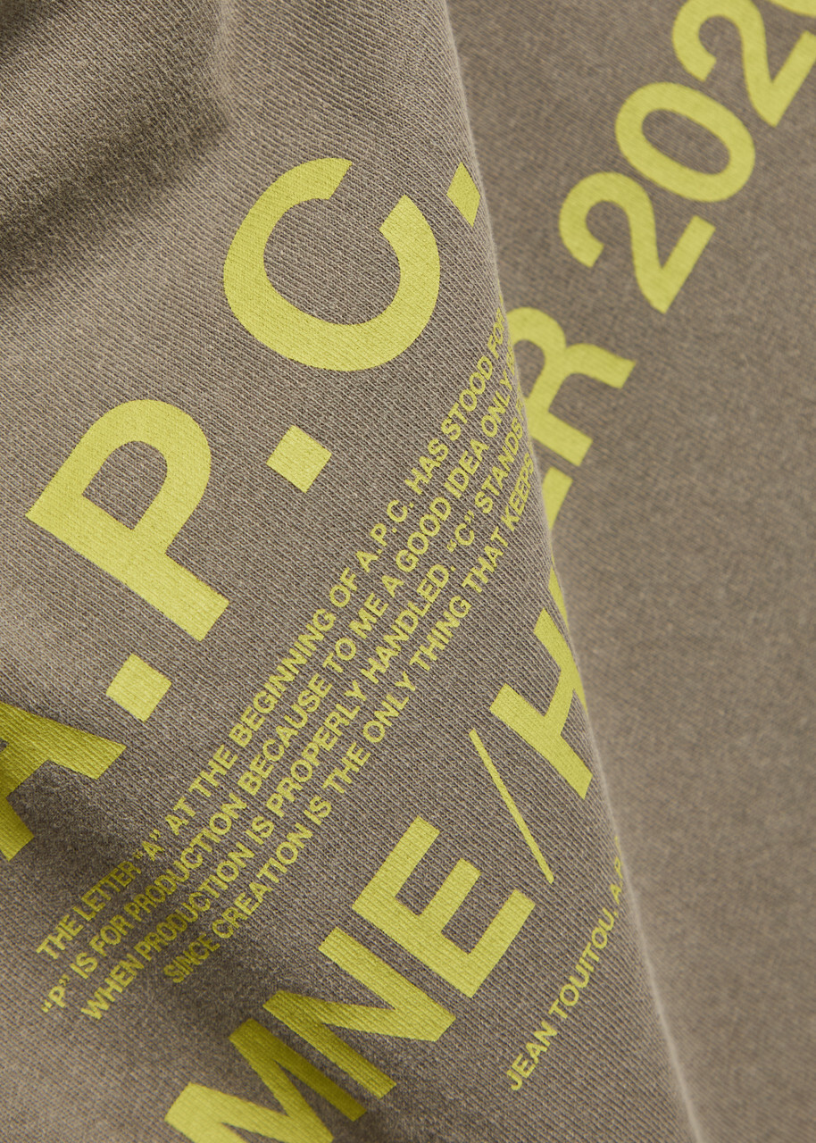 A.P.C. Logo-print Cotton T-shirt Dark Grey