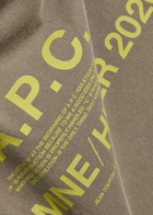 A.P.C. Logo-print Cotton T-shirt Dark Grey