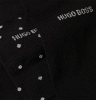 HUGO BOSS - Two-Pack Cotton-Blend Socks - Black