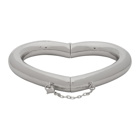 Ambush Silver Pipe Heart Bracelet