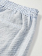Loro Piana - Gadd Straight-Leg Striped Linen Trousers - Blue