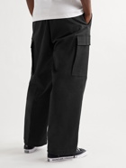 Moncler - Cotton-Blend Twill Cargo Trousers - Black