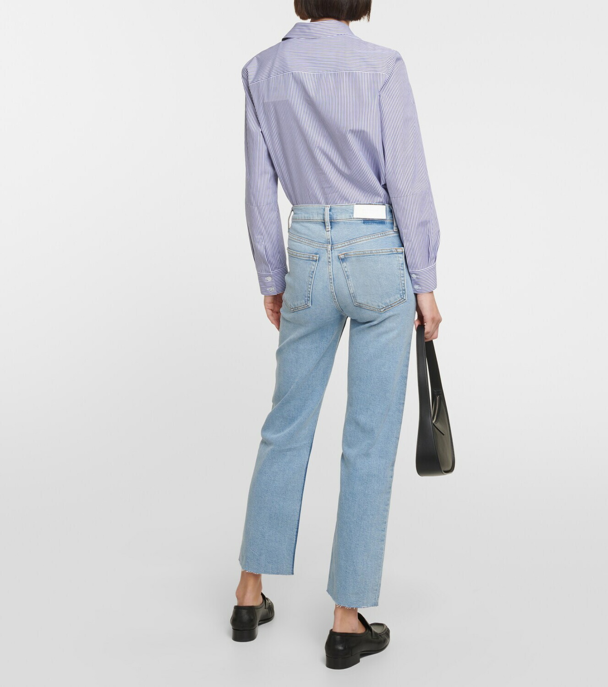 70s high-rise straight jeans in blue - Re Done