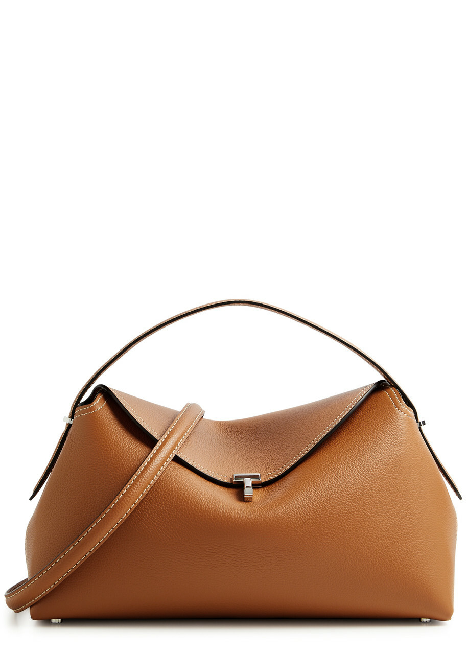 トートバッグ TOTEME T-LOCK LEATHER TOP HANDLE CAMEL T-Lock leather top handle camel – TOTEME