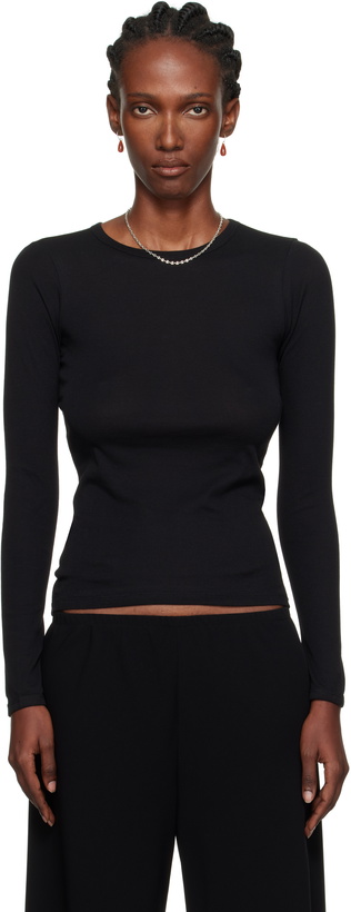 Photo: FLORE FLORE Black Olivia Longsleeve T-shirt