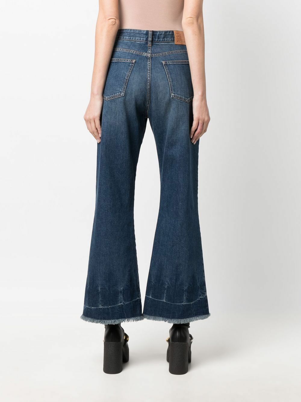 STELLA MCCARTNEY - Flared Crop Denim Jeans Stella McCartney