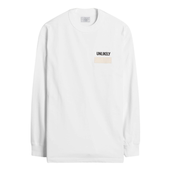 Photo: Unlikely Dry Goods Men's Long Sleeve Team T-Shirt in White