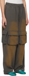 OPEN YY Gray Washed Pocket Baggy Sweatpants