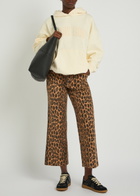 Anine Bing Harvey Hooded Cotton Sweatshirt Yellow