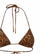 MC2 Saint Barth Lurex Triangle Bikini Top With Animal Print