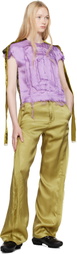 Edward Cuming Khaki Twisted Tailored Trousers