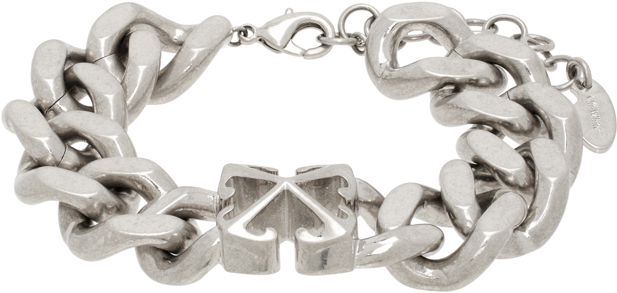 off-white シルバートーン Mini Dice カフ ブレスレット 人気 Off-Whiteのシルバー Mini Dice カフブレスレットがセール中