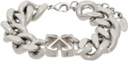 Off-White Silver Arrow Chain Bracelet