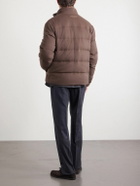 Zegna - Quilted Oasi Cashmere Down Jacket - Brown