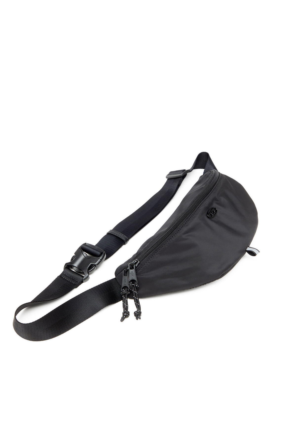 Diesel Belt bag in satin-touch fabric - Crossbody Bags Mens in Black